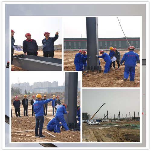 喜訊！我公司新廠區(qū)鋼結構正式安裝！